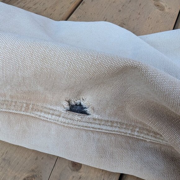 Vintage Carhartt Blanket Lined Duck Canvas Jacket - Sandstone Size 42 -J09 - Picture 13 of 15